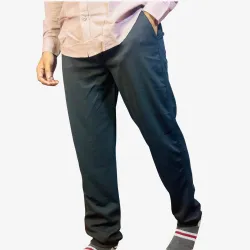 Men's Black Cotton Casual Pants | Regular Fit Everyday Pants